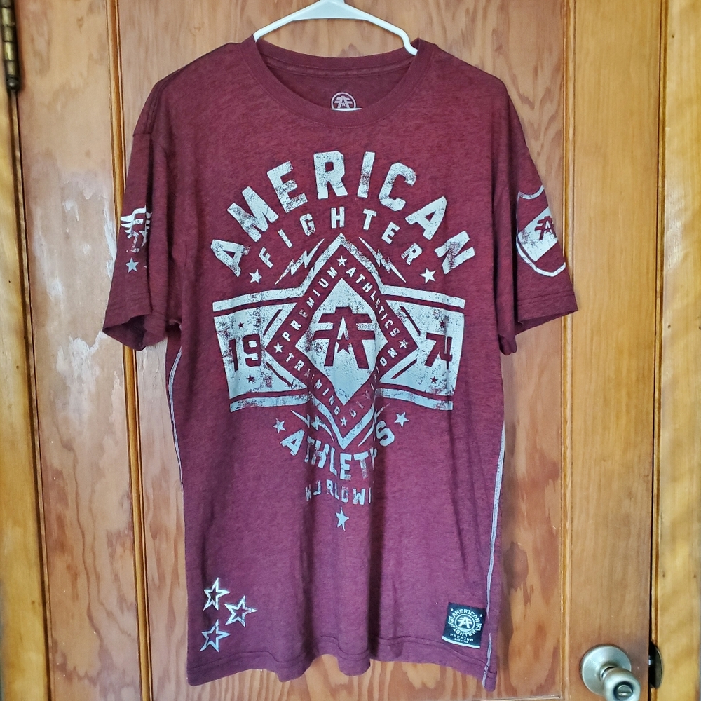 American Fighter Maroon Short Sleeve Tee